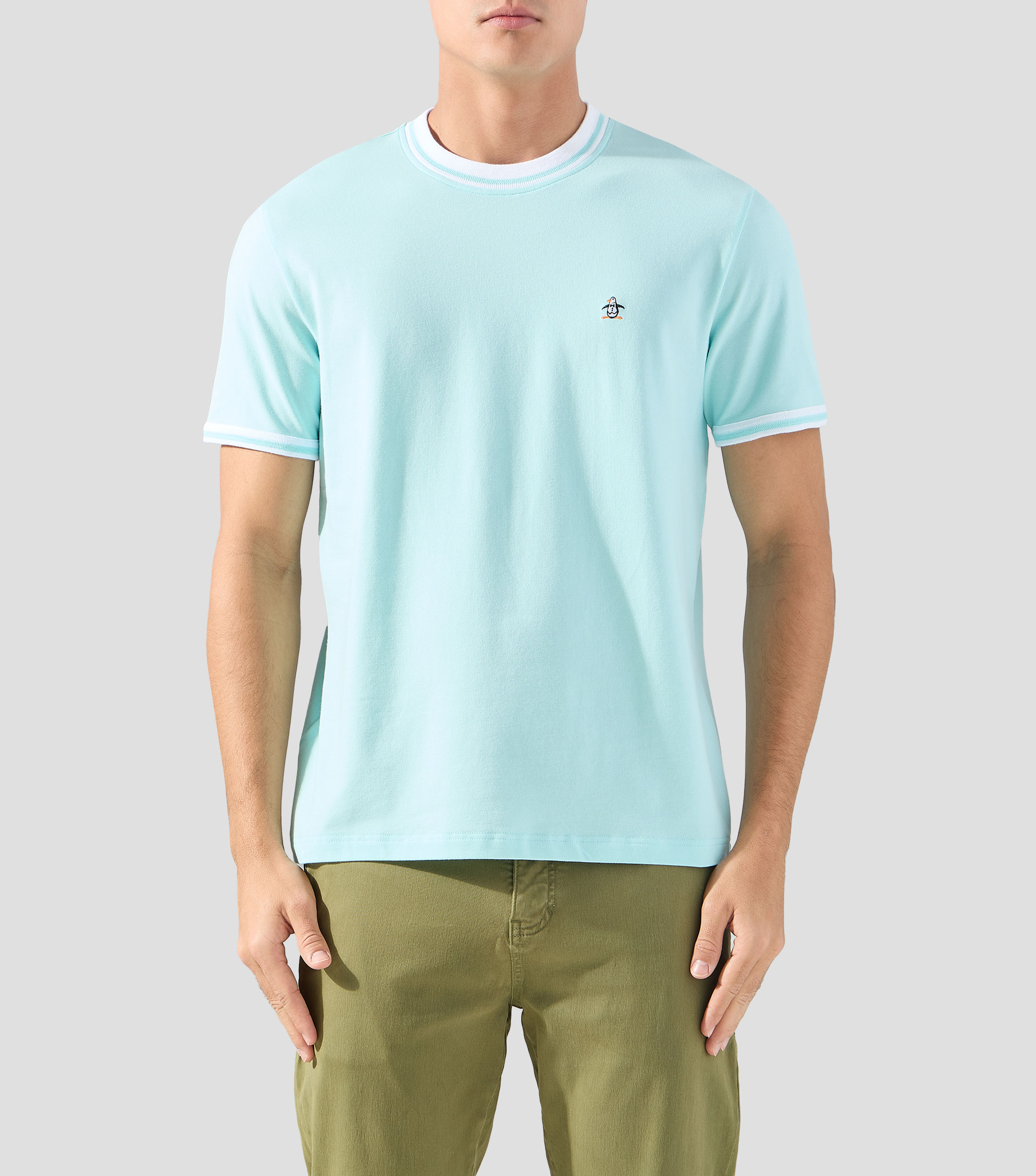 Playera cuello redondo manga corta lisa Hombre